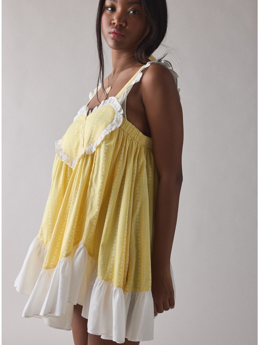 Urban Outfitters Baby Doll Ruffle Lounge Dress - Picture 4 of 7